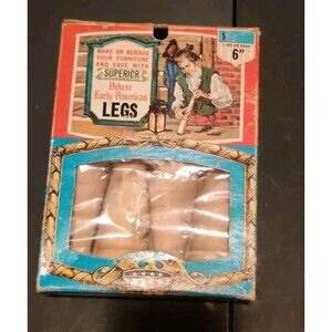 Gerber Furniture Legs Vintage Early American Deluxe Wood Authentic 4 EAVP 6" NIB